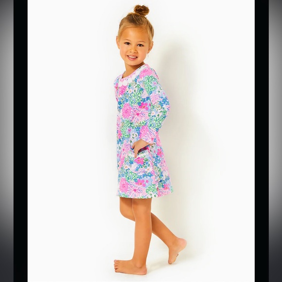 Lilly Pulitzer Other - LITTLE‎ LILLY LONG SLEEVE MULTI LIL SOIREE ALL DAY Floral Dress for Kids